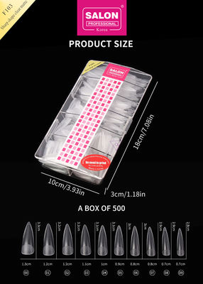 Matte Clear Almond Nails Extra Long Stiletto False Nails Hình dạng sắc nhọn Acrylic Mẹo móng giả cho nghệ thuật móng