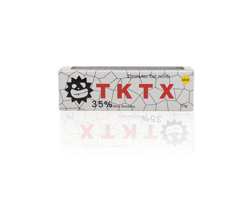 10g TKTX White Numbing Cream Ngừng Đau Lông mày Kem Lidocain Thuốc Gây mê Lông Mày