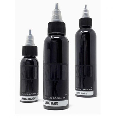Lớp lót Màu đen Cơ thể Rắn Mực Hình xăm Mực Bột màu Tinh khiết Tạm thời 120ML 260ML