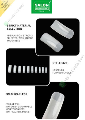 Đầu móng kiểu Pháp cắt một nửa Chất liệu nhựa ABS