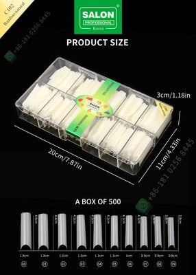 Pháp/C Vòng Cung Kéo Dài Tre Tự Nhiên Giả Đầu Móng Tay Nửa Đầu Làm Móng Đầu Móng Tay Nghệ Thuật Salon