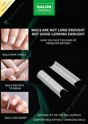 Pháp / C Arc Làm dài móng bằng tre Mẹo làm móng tay giả tự nhiên Một nửa Mẹo làm móng tay Mẹo làm móng cho Tiệm nghệ thuật làm móng