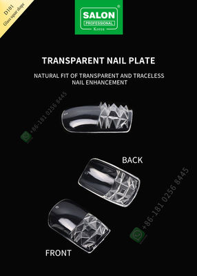 Glass Square Shape Highly Transparent and Traceless Nail Pieces Half Cover False Nail Tips