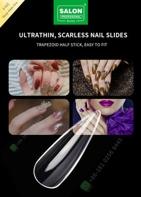 500 cái Hình dạng Sắc nét Lady Kiểu Pháp Móng tay giả Nhân tạo Một nửa Mẹo và Bìa đầy đủ Móng tay giả