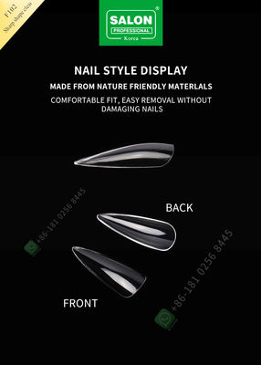 500 cái Hình dạng Sắc nét Lady Kiểu Pháp Móng tay giả Nhân tạo Một nửa Mẹo và Bìa đầy đủ Móng tay giả