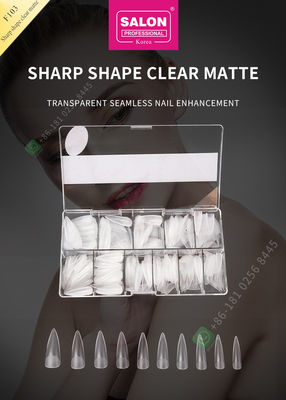 Bộ 500 Hình Dạng Sắc Nét Mờ Nữ Phong Cách Pháp Nhân Tạo Giả Móng Tay Nửa Đầu Và Che Phủ Toàn Bộ Móng Tay Giả