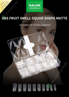 ABS Trái Cây Mùi Hình Vuông Mờ Nữ Phong Cách Pháp Nhân Tạo Giả Móng Tay Nửa Đầu Và Che Phủ Toàn Bộ Móng Tay Giả