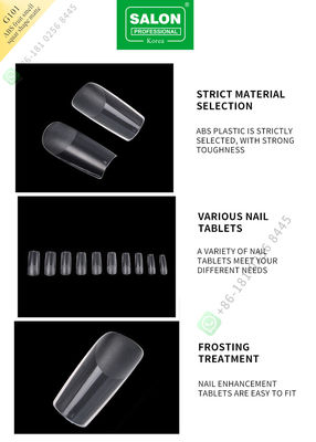 ABS Trái Cây Mùi Hình Vuông Mờ Nữ Phong Cách Pháp Nhân Tạo Giả Móng Tay Nửa Đầu Và Che Phủ Toàn Bộ Móng Tay Giả