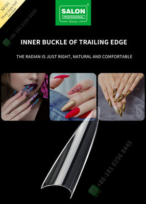 Sharp Drops Shape Half Cut Móng tay giả Phong cách Pháp Móng tay giả với ABS Móng tay giả