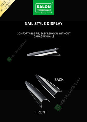 Sharp Drops Shape Half Cut Móng tay giả Phong cách Pháp Móng tay giả với ABS Móng tay giả