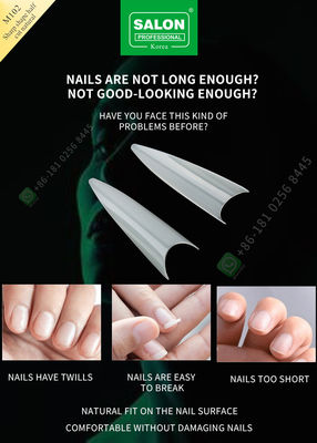 Sharp Drops Shape Half Cut Móng tay giả Phong cách Pháp Móng tay giả với ABS Móng tay giả