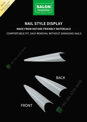 Sharp Drops Shape Half Cut Móng tay giả Phong cách Pháp Móng tay giả với ABS Móng tay giả