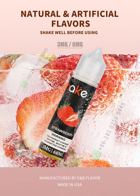 60ml Nước ép hơi E Chất lỏng cho thuốc lá điện Nước ép bốc hơi Hương vị dâu tây