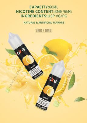 30pg 30ml Thuốc lá điện tử Vaping Liquid Tùy chỉnh hương vị chanh