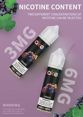 100mL Vapor Juice E Liquid cho thuốc lá điện tử Thành phần tự nhiên Hương vị nho