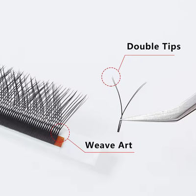 Luxury YY hình dạng tay làm tóc lông mi mở rộng 0.10mm Độ dày D Curling lông mi giả cung cấp