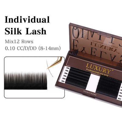 8-14mm Nhóm lông mi giả CC/D/DD Curling Volume Eyelash Extension Double Tips Cashmere YY Lash Extension