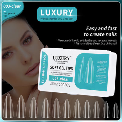Chân Stiletto trung bình 11 kích cỡ Bấm vào toàn bộ nắp hình dạng sắc nét Chân giả để mở rộng móng