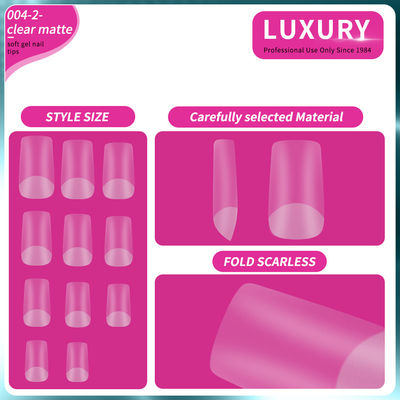 500pcs/Box Trung bình hình vuông móng giả cho móng mở rộng Manicure công cụ 11 kích cỡ