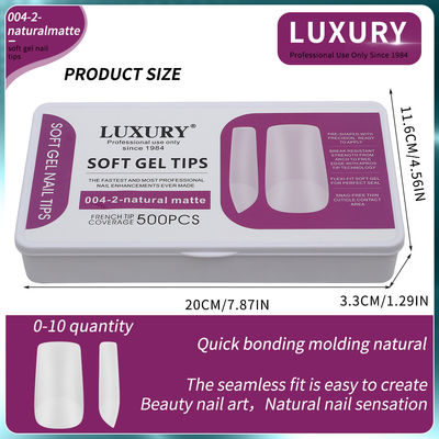 500pcs/Box Trung bình hình vuông móng giả cho móng mở rộng Manicure công cụ 11 kích cỡ