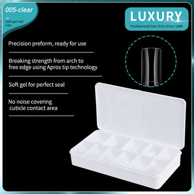 500Pcs/Box hình vuông móng giả rõ ràng đầy đủ trang trí móng giả mẹo cho phụ nữ