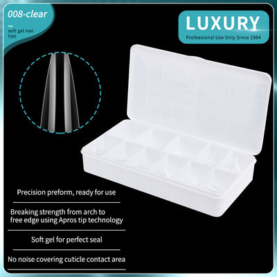 500pcs trung bình Stiletto móng tay mẹo nửa nắp móng giả hình dạng sắc nhọn Acrylic nhân tạo móng giả 11kích thước