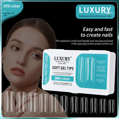 500pcs Long Ballerina Square Shape Press On Nails Half Cover Món đinh giả cho phụ nữ