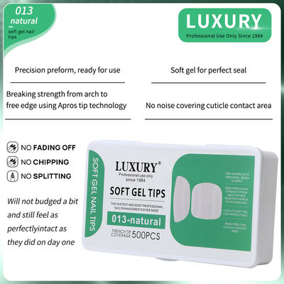 Chú chân giả 500pcs/Box Soft Gel Full Cover Chú chân móng mẹo màu tự nhiên Chú chân giả cho các phòng làm móng