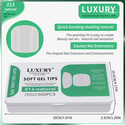 Chú chân giả 500pcs/Box Soft Gel Full Cover Chú chân móng mẹo màu tự nhiên Chú chân giả cho các phòng làm móng