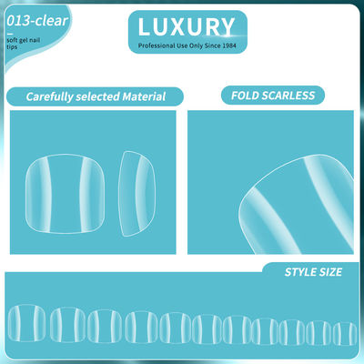 Soft Gel Toenail Tips Set Full Coverage Square Shape False Toe Nails 11 kích cỡ cho Diy & Salon Manicures
