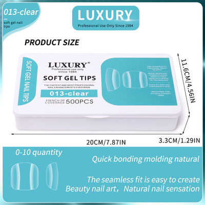 Soft Gel Toenail Tips Set Full Coverage Square Shape False Toe Nails 11 kích cỡ cho Diy & Salon Manicures