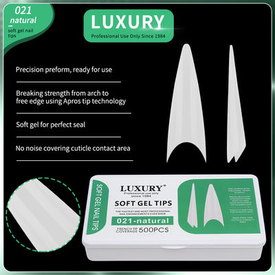 Long Stiletto hình dạng móng tay giả Mẹo đặt ấn trên móng tay liền mạch nửa trang trí DIY mở rộng móng tay