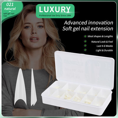 Long Stiletto hình dạng móng tay giả Mẹo đặt ấn trên móng tay liền mạch nửa trang trí DIY mở rộng móng tay