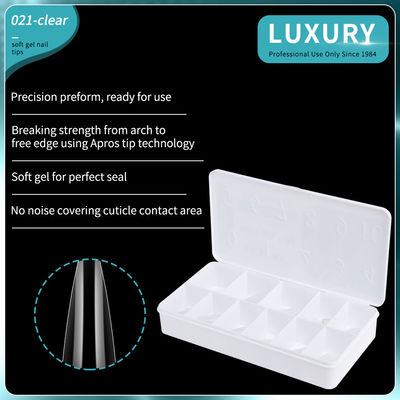 500pcs mũi móng nửa nắp ấn trên móng rõ ràng móng giả dài Stiletto móng giả để mở rộng móng
