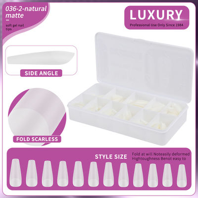 500pcs/box almond hình tự nhiên matte móng giả 11 kích cỡ Acrylic Gel nail art mở rộng cho phụ nữ