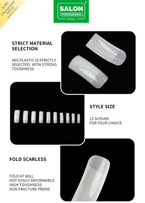 Món tay giả chuyên nghiệp Natural Clear Color Full Cover Artificial Finger Nails Half Cover Món tay giả Pháp