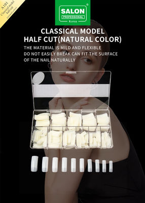 Món tay giả chuyên nghiệp Natural Clear Color Full Cover Artificial Finger Nails Half Cover Món tay giả Pháp