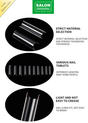 Chuyên nghiệp Long Square Full Cover Mẹo móng giả cho Salon Level nail Art