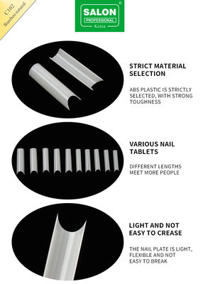 Quadrat Full Covered Ultra-Thin ABS False Nail for Salon Nail Extensions Easy DIY Nail Art tại nhà