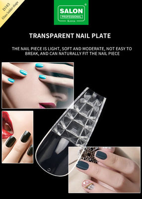 500PCS Thang hình mũi móng Mẹo thiết lập đúc kính móng giả với hộp lưu trữ Acrylic nail Art Kit cho Salon