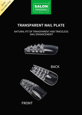 500PCS Thang hình mũi móng Mẹo thiết lập đúc kính móng giả với hộp lưu trữ Acrylic nail Art Kit cho Salon