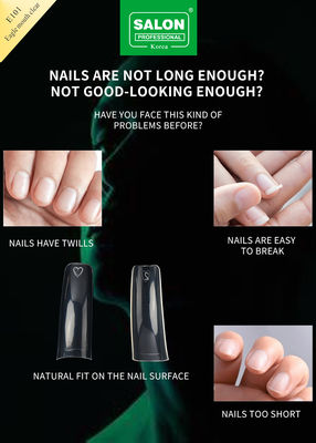 Professional Nail Full Cover Clear ABS Eagle Mouth Clear Trong 12 kích cỡ Cho DIY Salon làm tay
