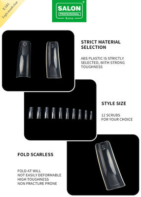 Professional Nail Full Cover Clear ABS Eagle Mouth Clear Trong 12 kích cỡ Cho DIY Salon làm tay