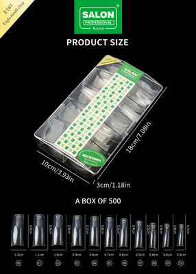 Professional Nail Full Cover Clear ABS Eagle Mouth Clear Trong 12 kích cỡ Cho DIY Salon làm tay