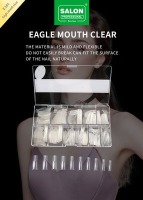 Professional Nail Full Cover Clear ABS Eagle Mouth Clear Trong 12 kích cỡ Cho DIY Salon làm tay