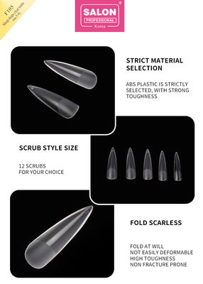 Bộ móng tay giả màu acrylic trong suốt Bộ dụng cụ nối móng nghệ thuật hình dạng siêu mỏng sắc nét