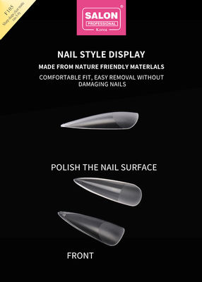 Bộ móng tay giả màu acrylic trong suốt Bộ dụng cụ nối móng nghệ thuật hình dạng siêu mỏng sắc nét