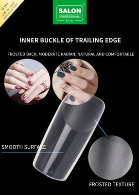 Full Matte Clear Acrylic Fake Nail Medium Square Press on Nails for Nail Extension Công cụ làm móng tay