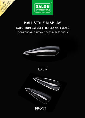 Professional ABS sắc nét hình dạng móng giả đầy đủ rõ ràng Acrylic móng giả mẹo 12 kích cỡ cho nhà DIY