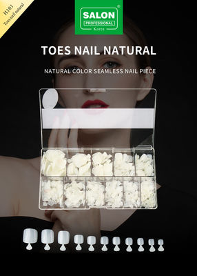 Màu sắc tự nhiên móng chân giả thiết lập đầy đủ trang trí Acrylic móng chân cho Salon-Finish nail art